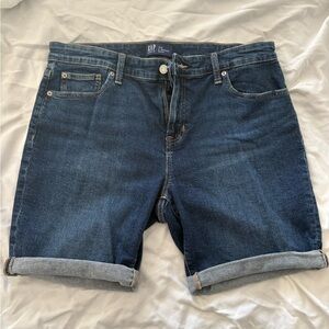 GAP Denim Bermuda Shorts in Light and Dark Blue